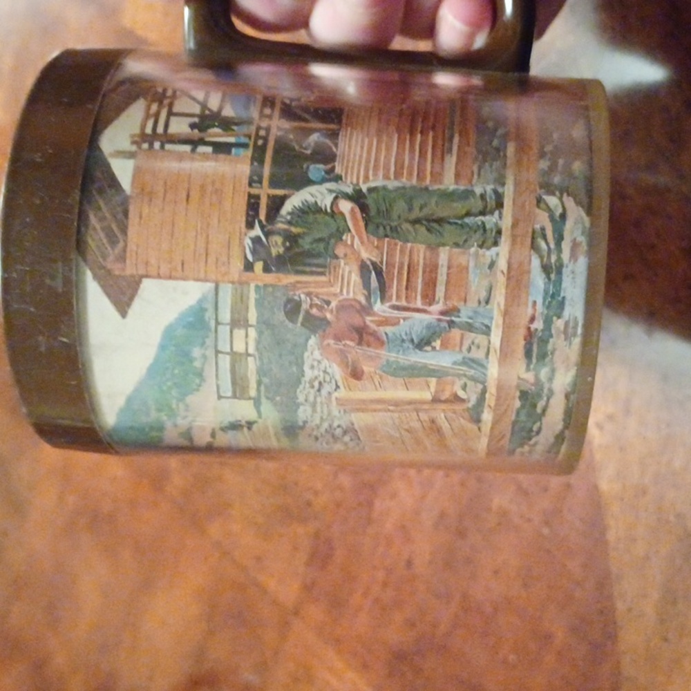Vintage Thermo serve collectors plastic insulated mug 1976